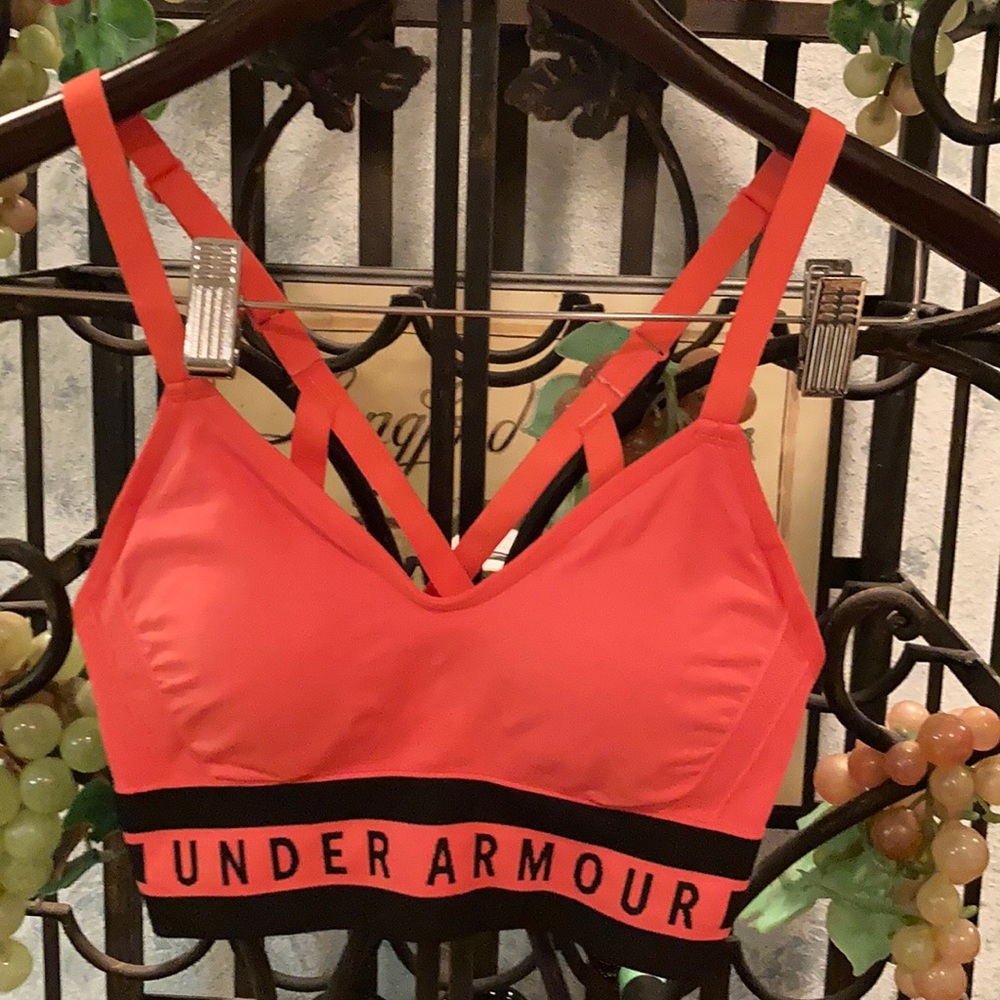 BRAND NEW UNDER ARMOUR  SPORTS BRA. Bright Orange.